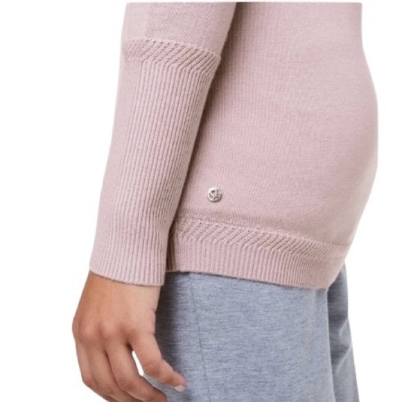 Lululemon Unity Drop Back Cashmere Blend Sweater. Color Smoky Blush. - Picture 3 of 9